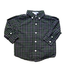 Janie & Jack Plaid Button Down Collar Shirt | 6-9 Months